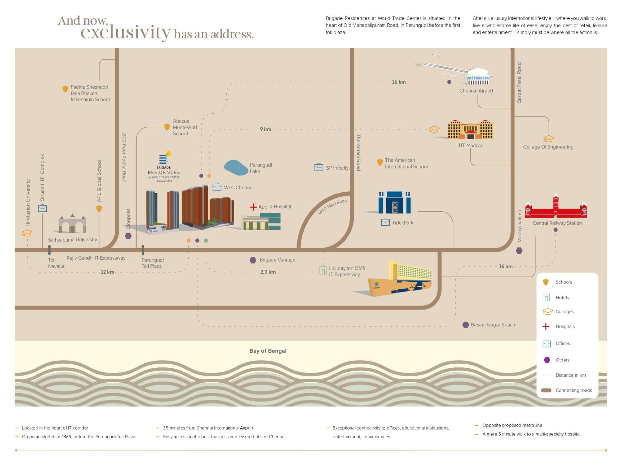 Brigade Residences WTC Chennai Location Map Brigade Residences WTC Chennai Location Map